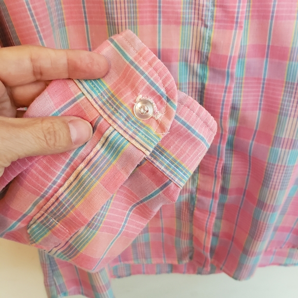 Vintage Hunter's Glen Pink Plaid Top - Picture 9 of 11